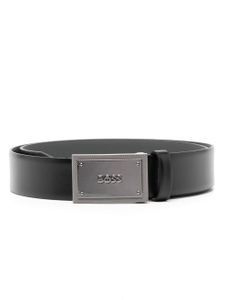 BOSS ceinture réversible à logo embossé - Noir