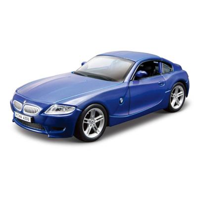 Modelauto/speelgoedauto BMW Z4 coupe 2008- blauw - 12 cm - schaal 1:32