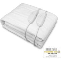 King Size Mezisana verwarmde topmelas - Hu 676 XXL - 2 bedieningselementen, 150 x 160 cm, 4 temperatuurinstellingen, wasbaar
