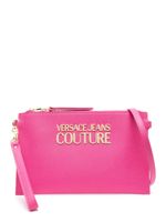 Versace Jeans Couture pochette en cuir artificiel à plaque logo - Rose