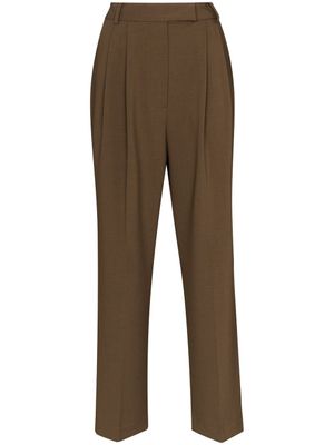 The Frankie Shop pantalon Bea plissé - Marron