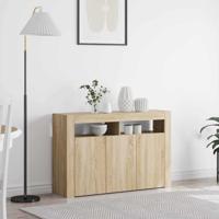 Dressoir Sonoma eiken 116 x 30 x 75 cm Bewerkt hout