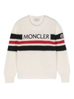 Moncler Enfant pull à logo brodé - Blanc