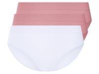 esmara 3 dames slips (Roze/wit, M (40/42))