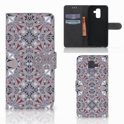 Samsung Galaxy A6 Plus 2018 | Bookcase | Flower Tiles