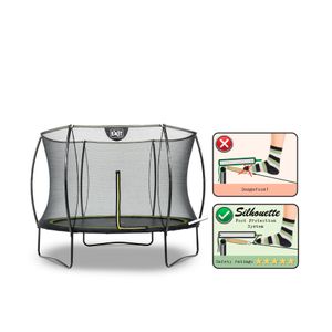 Exit Silhouette trampoline met net - Ø 244 cm - Zwart