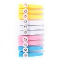 10ST kunststof Kazoo kinderen begeleidings instrument willekeurige kleur levering