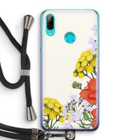 Wilde bloemen: Huawei P Smart (2019) Transparant Hoesje met koord