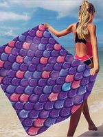 Summer Mermaid Beach Towel Printed Sunscreen Shawl Bath Towel - thumbnail