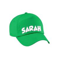 Cadeau pet/cap voor dames - Sarah - groen - vijftig/50 jaar - verjaardag