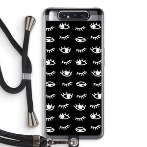 Eye pattern #3: Samsung Galaxy A80 Transparant Hoesje met koord