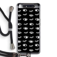 Eye pattern #3: Samsung Galaxy A80 Transparant Hoesje met koord