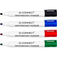 Q-CONNECT whiteboardmarker, in geassorteerde kleuren, doosje van 4 stuks