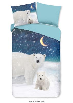 Good Morning Kinderdekbedovertrek "ijsberen" - Multi - (140x200/220 cm) - Katoen Flanel