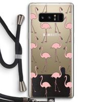 Anything Flamingoes: Samsung Galaxy Note 8 Transparant Hoesje met koord