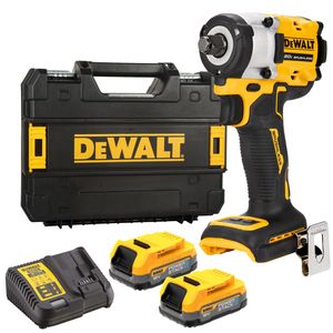 DeWalt DCF921E2T Accu Slagmoersleutel | Set | met Frictiering 1/2” | 18V XR Powerstack | in TSTAK - DCF921E2T-QW