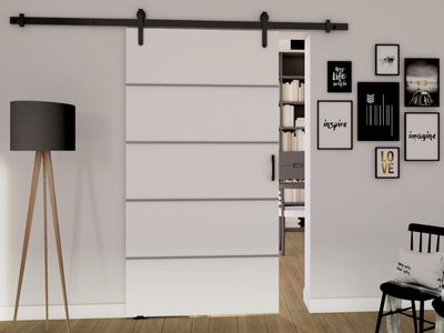Schuifdeur LIVOURNE 86 cm wit