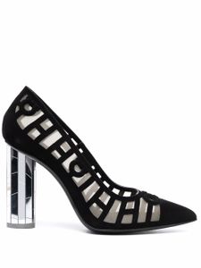 Ferragamo escarpins à talon contrastant - Noir