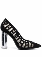 Ferragamo escarpins à talon contrastant - Noir