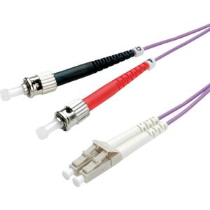 ROLINE 0.5m LC/ST InfiniBand en Glasvezelkabel 0,5 m Violet