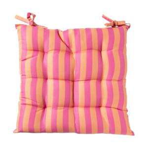 Zitkussen streep - oranje/roze - 40x40 cm