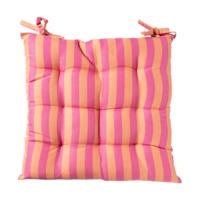 Zitkussen streep - oranje/roze - 40x40 cm