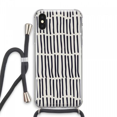 Moroccan stripes: iPhone XS Max Transparant Hoesje met koord