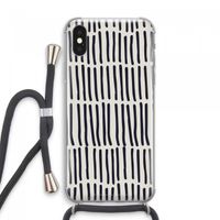 Moroccan stripes: iPhone XS Max Transparant Hoesje met koord