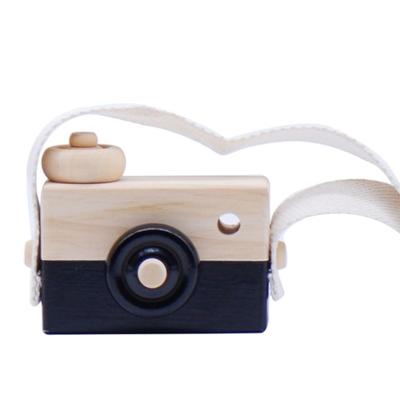Kinderen houten camera fotografie Props creatieve hand gemaakt speelgoed Foto Props decoratieve ornamenten (zwart)