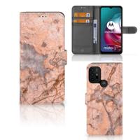 Motorola Moto G10 | G20 | G30 | Bookcase | Marmer Oranje