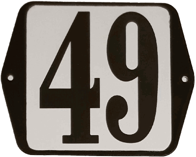 Huisnummer standaard nummer 49 - Warentuin mix