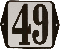 Huisnummer standaard nummer 49 - Warentuin mix