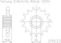 ESJOT Sprocket 525 20z standard