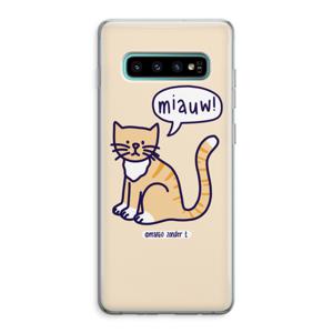 Miauw: Samsung Galaxy S10 Plus Transparant Hoesje