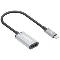 Manhattan USB 2.0 Adapter [1x USB-C stekker - 1x HDMI-bus] 4K@60Hz USB-C to HDMI-Adapter 15 cm