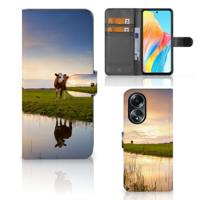 OPPO A58 4G | Telefoonhoesje | Met pasjeshouder | Koe