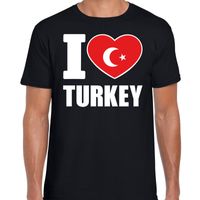 I love Turkey t-shirt Turkije zwart voor heren