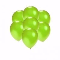 Kleine metallic groene ballonnen 10x stuks - thumbnail