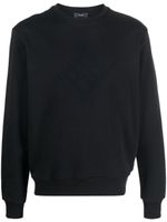 Herno logo-embroidered cotton sweatshirt - Bleu - thumbnail