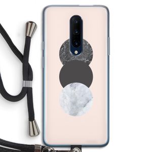 Marmeren cirkels: OnePlus 7 Pro Transparant Hoesje met koord