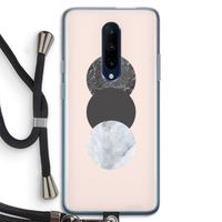 Marmeren cirkels: OnePlus 7 Pro Transparant Hoesje met koord