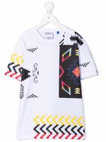 Marcelo Burlon County Of Milan Kids t-shirt à design patchwork - Blanc