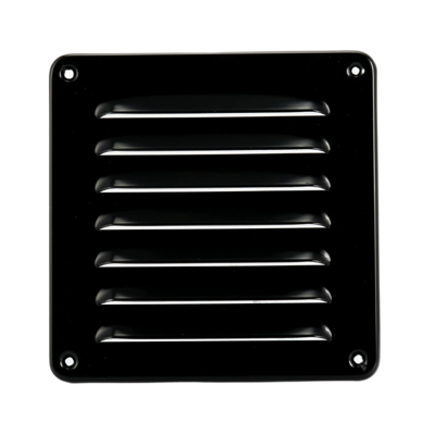 Aluminium Schoepenrooster Opbouw 195 X 195mm - Zwart (1-2020z)