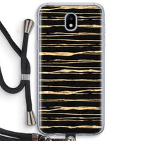Gouden strepen: Samsung Galaxy J5 (2017) Transparant Hoesje met koord