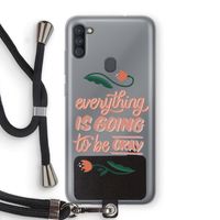 Optimistic flower girl: Samsung Galaxy A11 Transparant Hoesje met koord