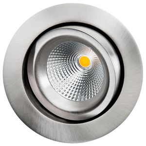 LED inbouwspot 7W 4000K geborsteld staal draai en kantelbaar SG Junistar LUX 902505