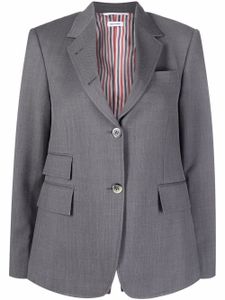 Thom Browne blazer en laine à simple boutonnage - Gris