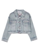 Chiara Ferragni Kids veste en jean à logo brodé - Bleu - thumbnail