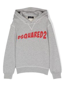 DSQUARED2 KIDS hoodie à logo imprimé - Gris