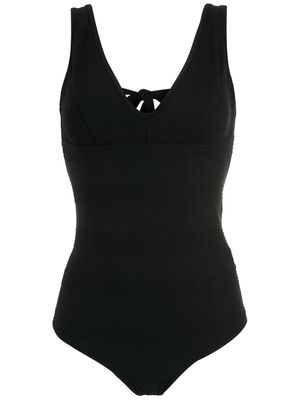 Amir Slama maillot de bain à col v - Noir